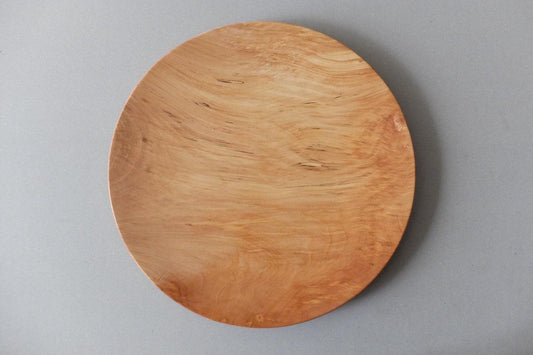 【木目選択可】ろくろ挽きの木皿 栃の木 27cm