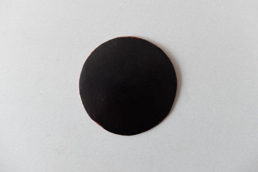 牛革 漆塗コースター 朱×黒