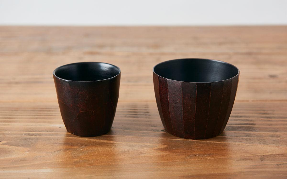 漆塗りのハツリカップ｜ミズメザクラ