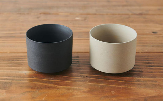 切立碗 黒練 焼締め