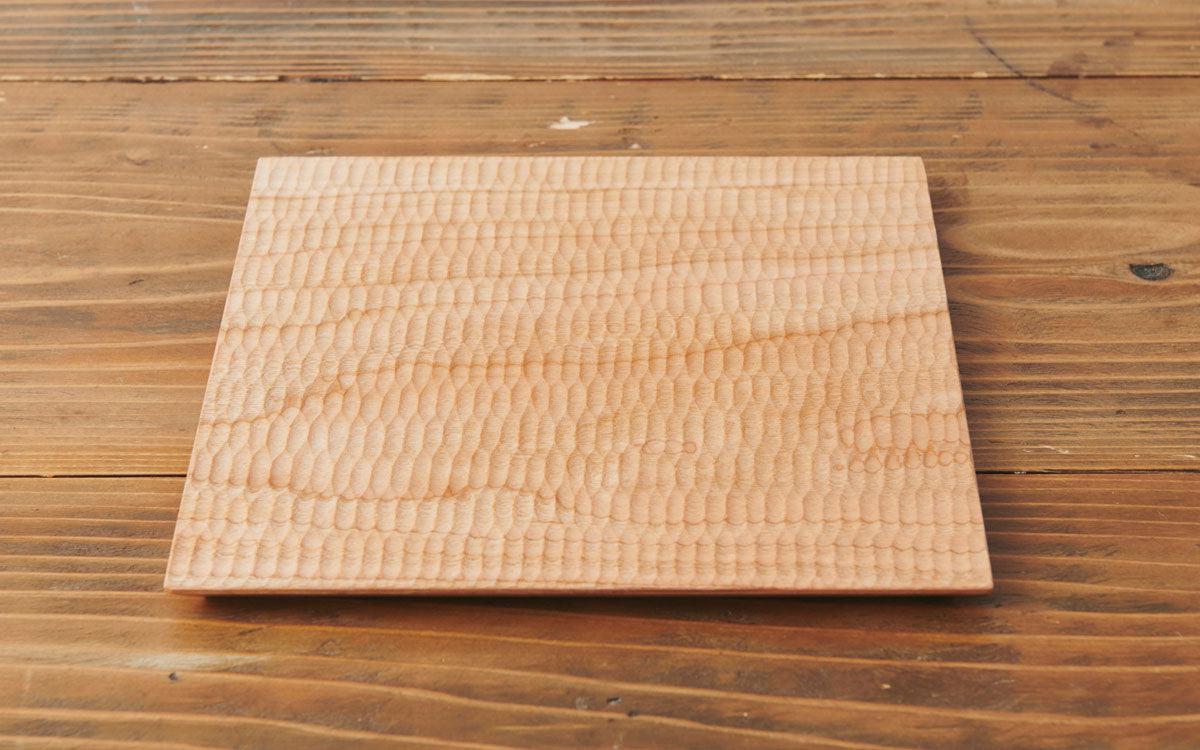 【受注製作】チェリーの大きなプレート 230×230mm｜オイル・蜜蝋仕上げ