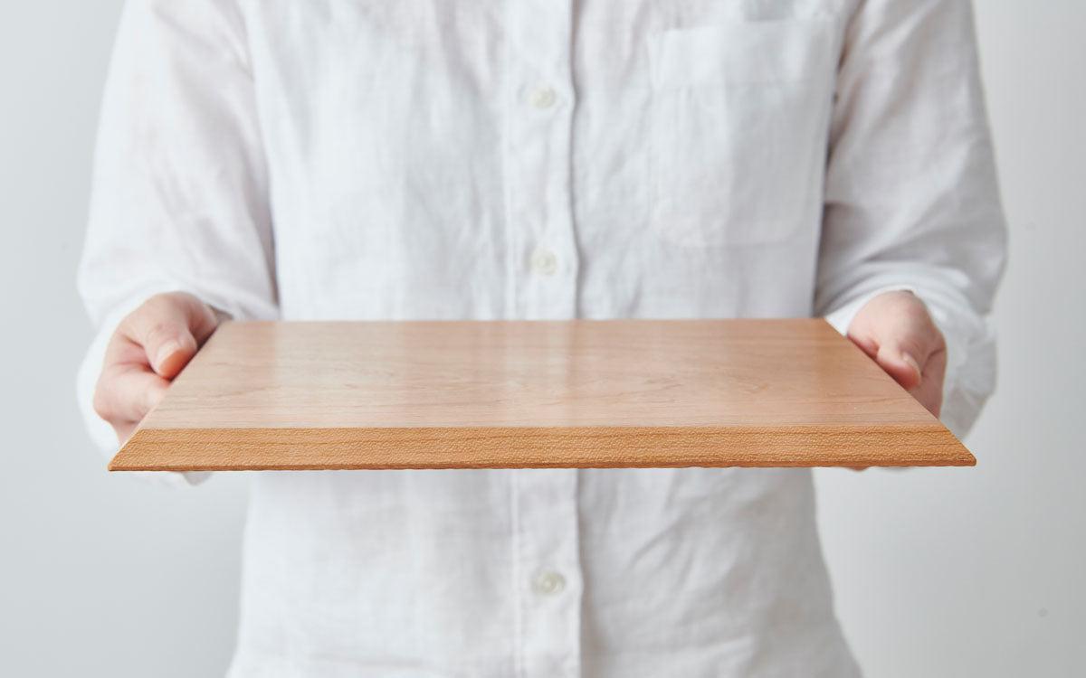 【受注製作】チェリーの大きなプレート 230×270mm｜オイル・蜜蝋仕上げ