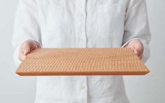 【受注製作】チェリーの大きなプレート 230×270mm|オイル・蜜蝋仕上げ