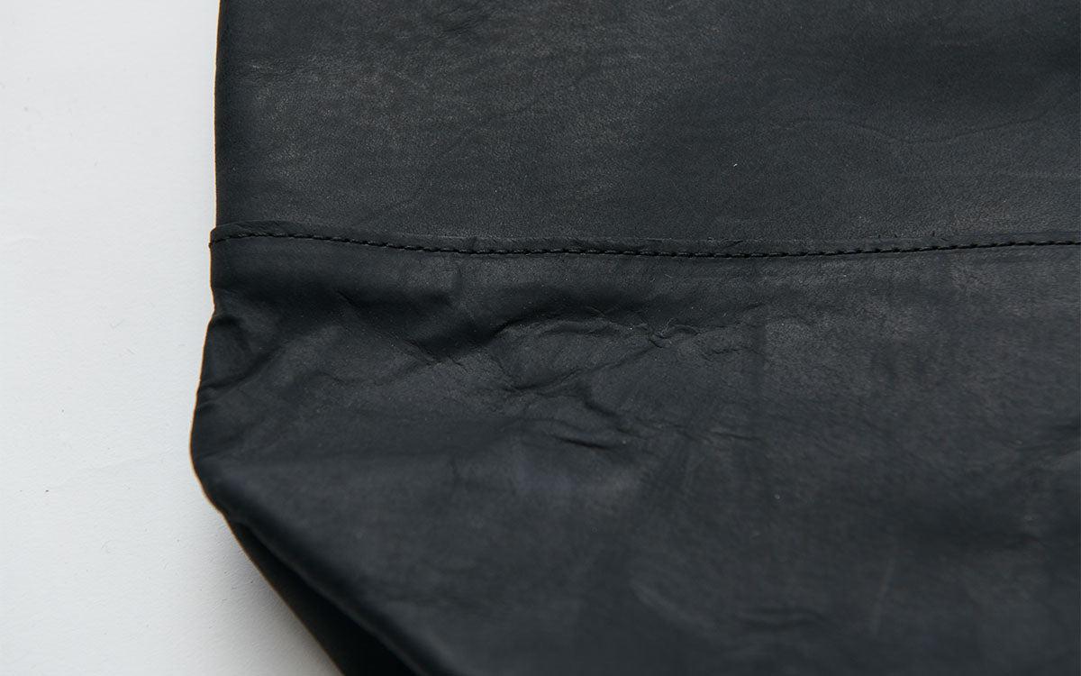 【受注製作】レザートートバッグ black ＜S ヨコ＞