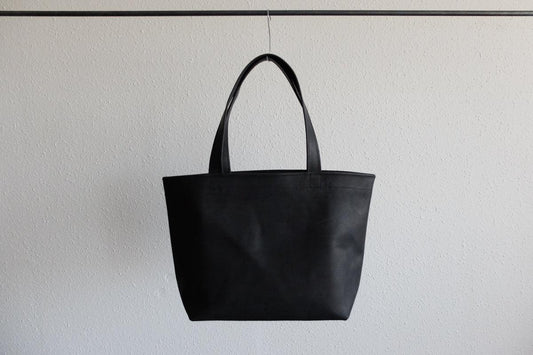 【受注製作】レザートートバッグ black ＜S ヨコ＞