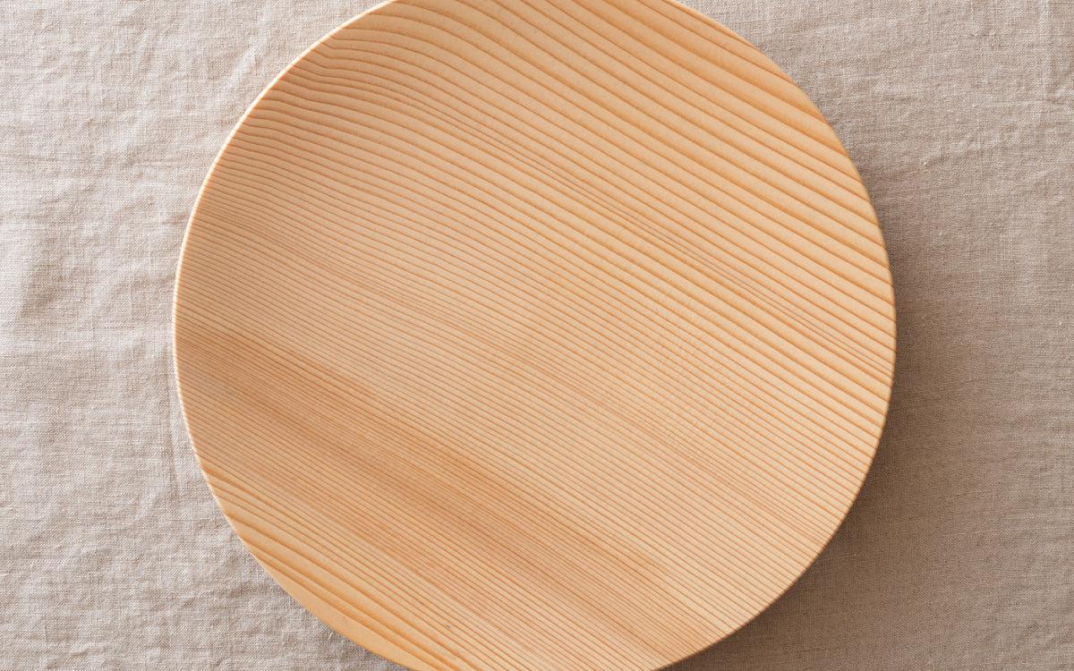 【受注製作】ろくろ挽きの木皿 樅（もみ）の木 ＜5サイズ＞