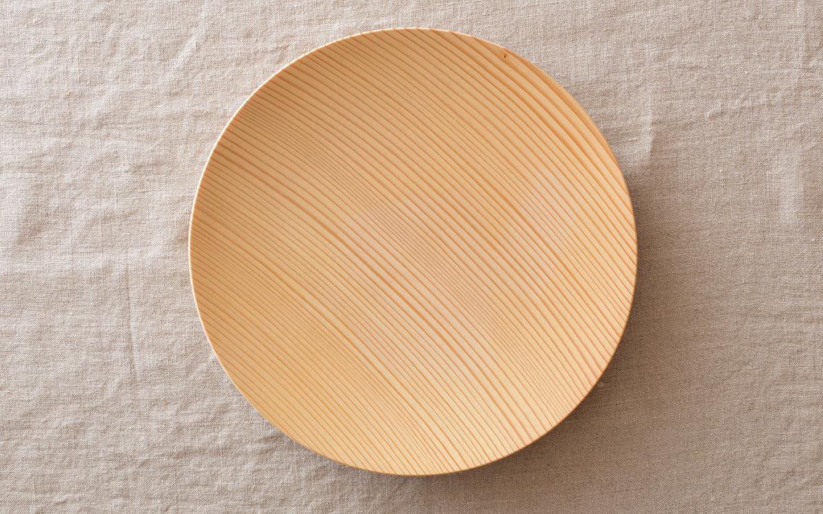 【受注製作】ろくろ挽きの木皿 樅（もみ）の木 ＜5サイズ＞