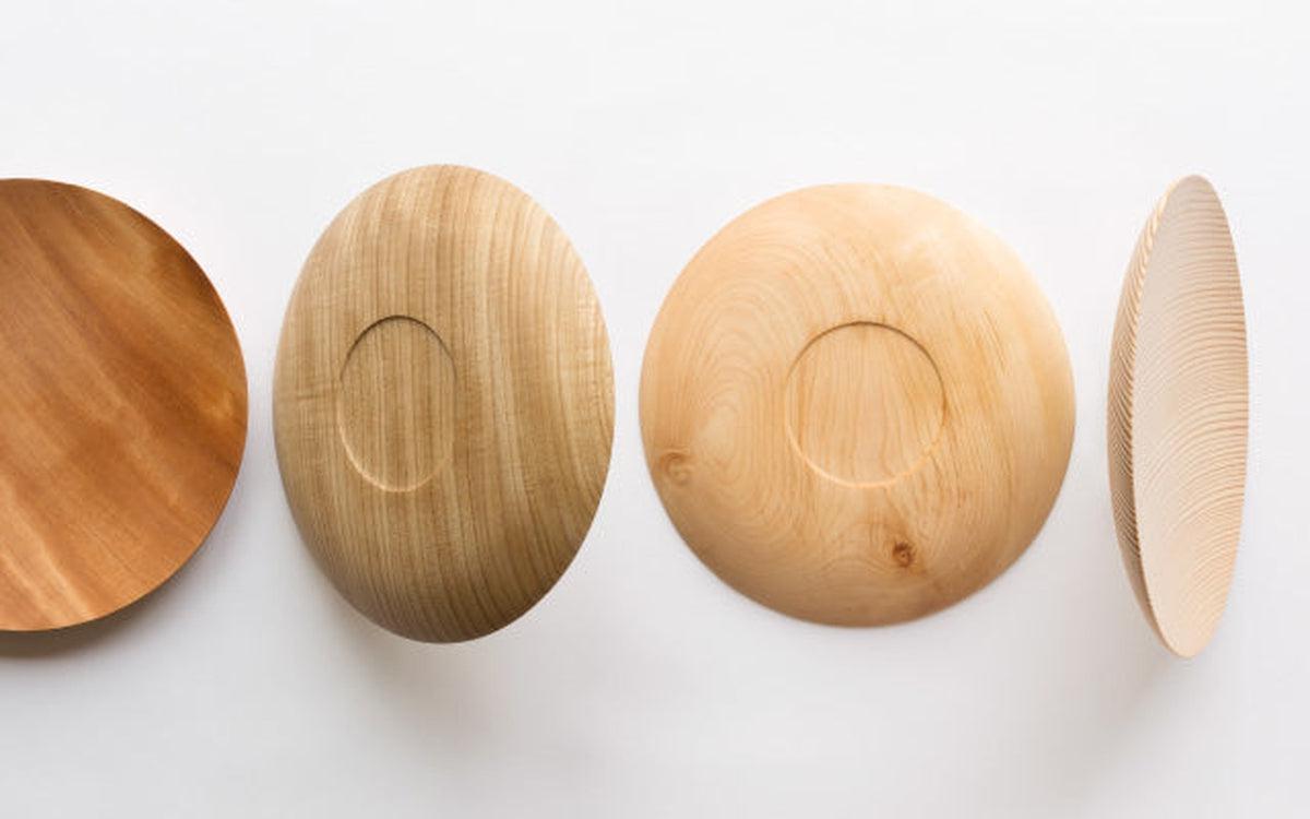 【受注製作】ろくろ挽きの木皿 栓（せん）の木 ＜5サイズ＞