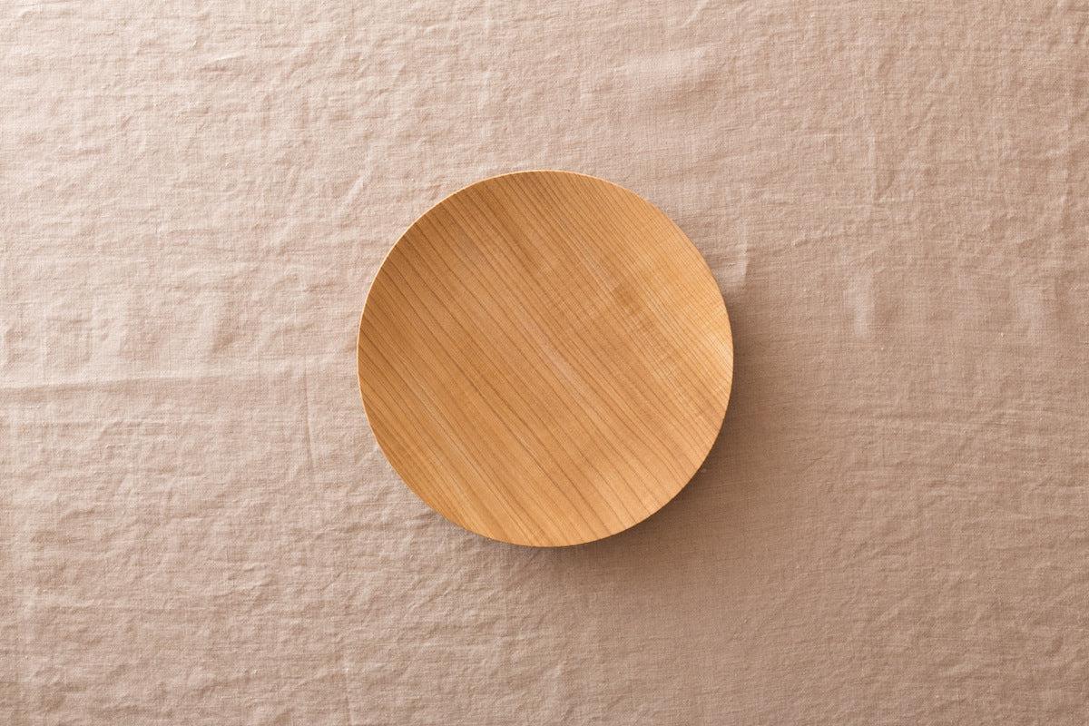 【受注製作】ろくろ挽きの木皿 栓（せん）の木 ＜5サイズ＞