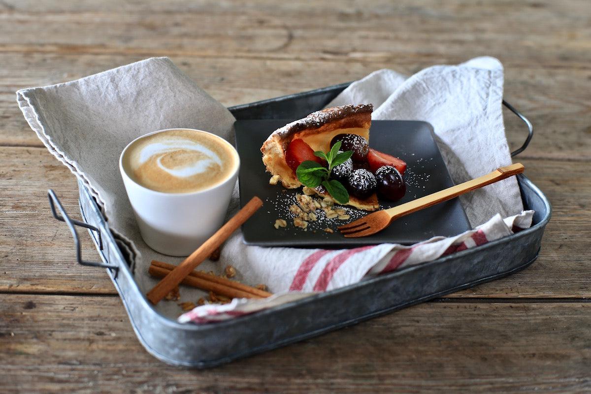 小さな竹のフォーク 拭き漆 生漆（茶）