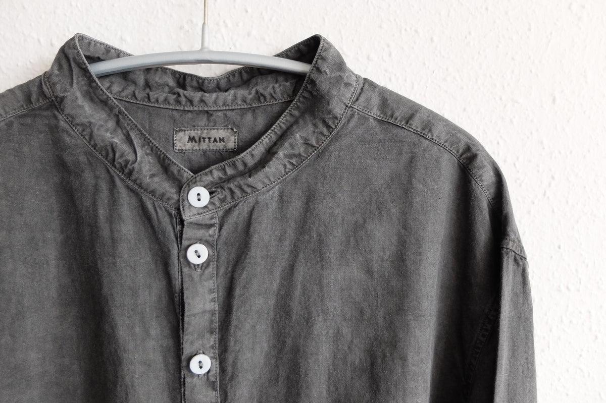 MITTAN / 大麻シャツ 高密度 SH-57 炭 / unisex