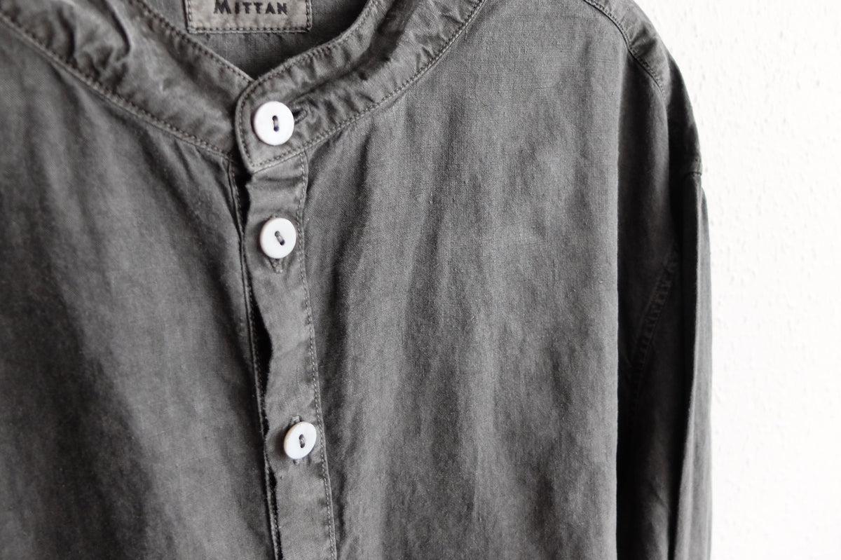 MITTAN / 大麻シャツ 高密度 SH-57 炭 / unisex