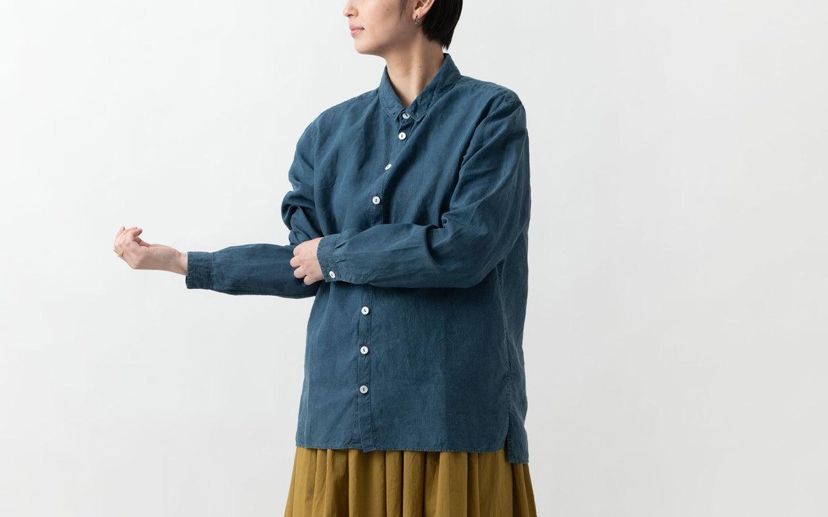 MITTAN / 大麻シャツ2 高密度 胡桃 SH-109C / unisex