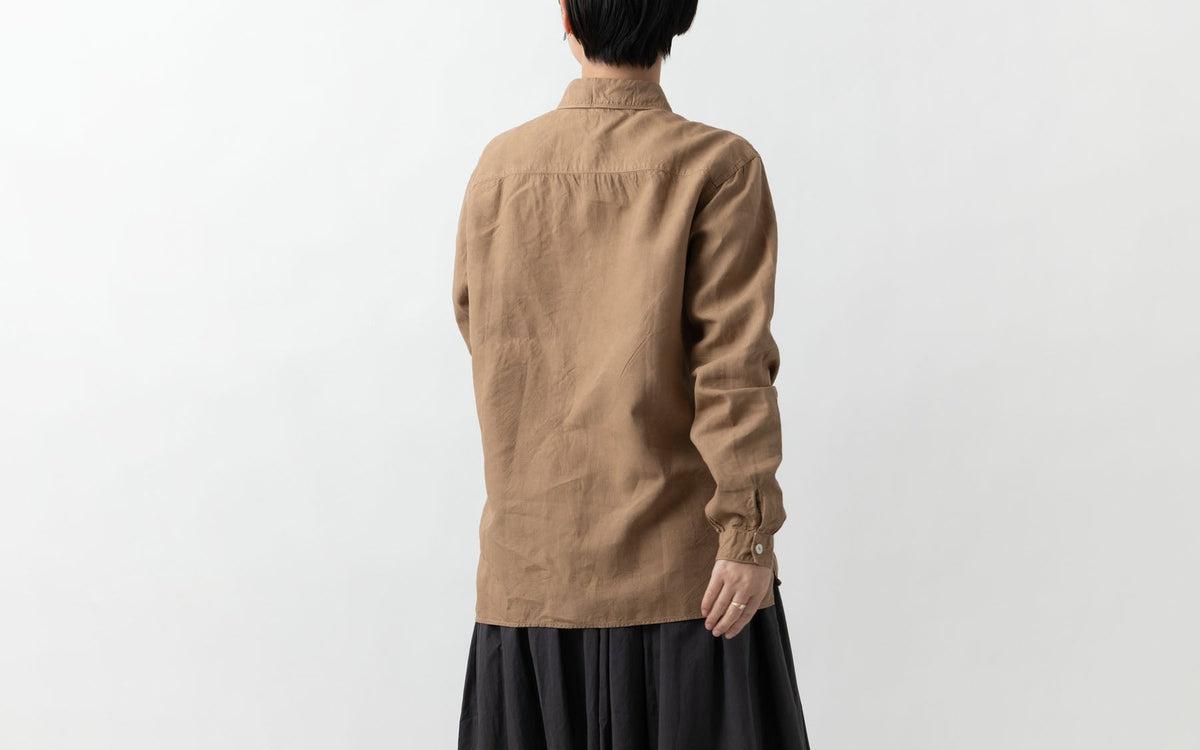 MITTAN / 大麻シャツ2 高密度 胡桃 SH-109C / unisex