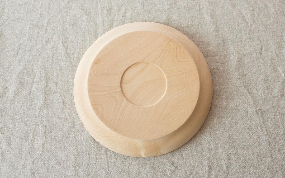 朝食の時間を愉しむ木のプレート 栃 24cm
