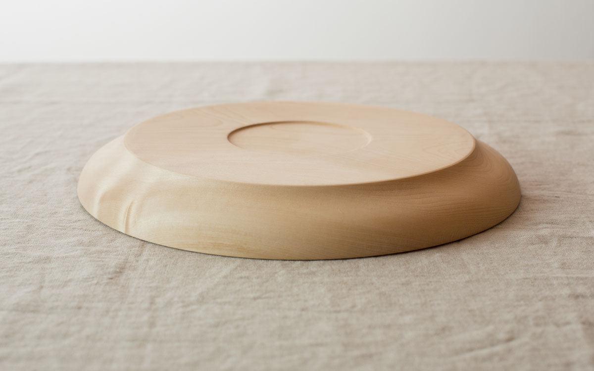 朝食の時間を愉しむ木のプレート 栃 24cm