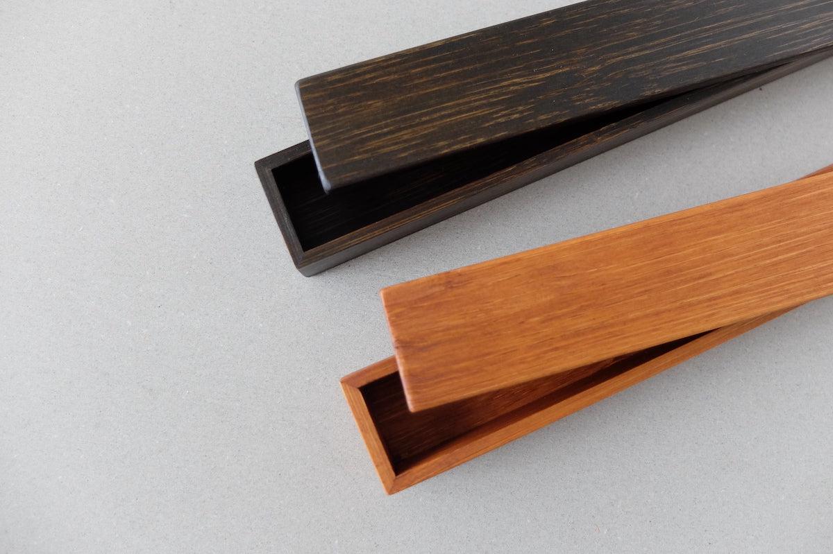 箸箱 寄竹 拭き漆｜黒漆