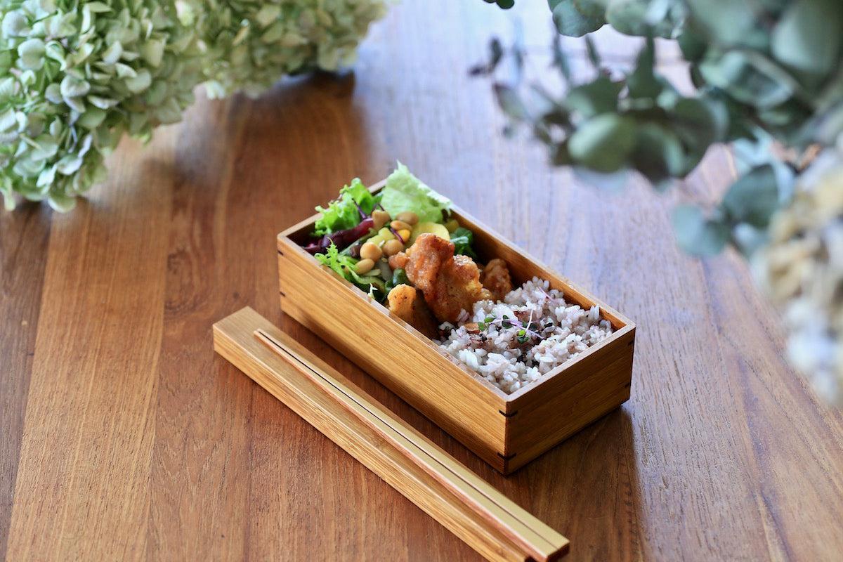 箸箱 寄竹 拭き漆｜黒漆