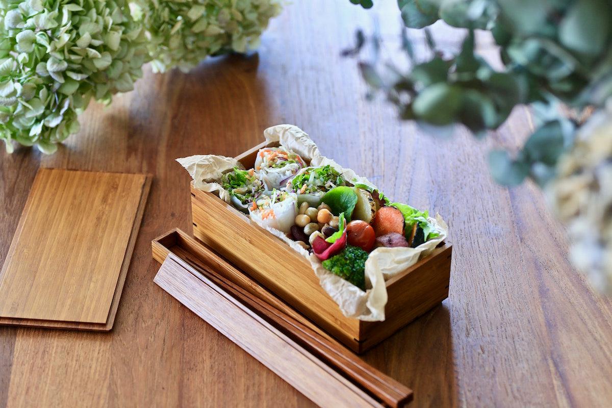 箸箱 寄竹 拭き漆｜黒漆