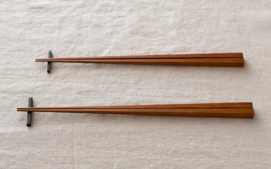 竹箸 燻し煤竹 拭き漆 ＜22.5cm・24cm＞