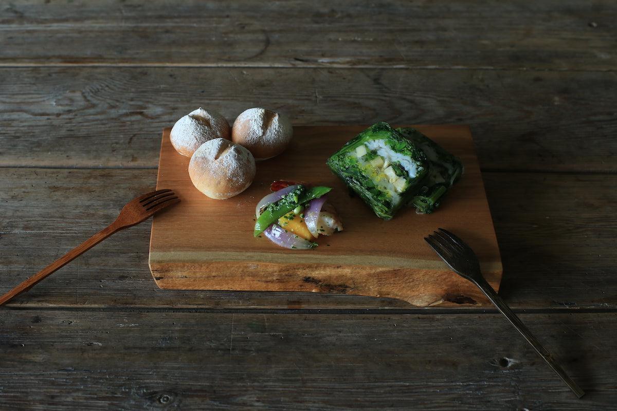 竹のフォーク 拭き漆 黒漆