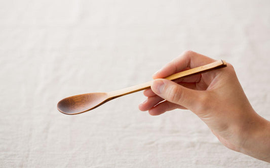 竹のスプーン 拭き漆 生漆（茶）