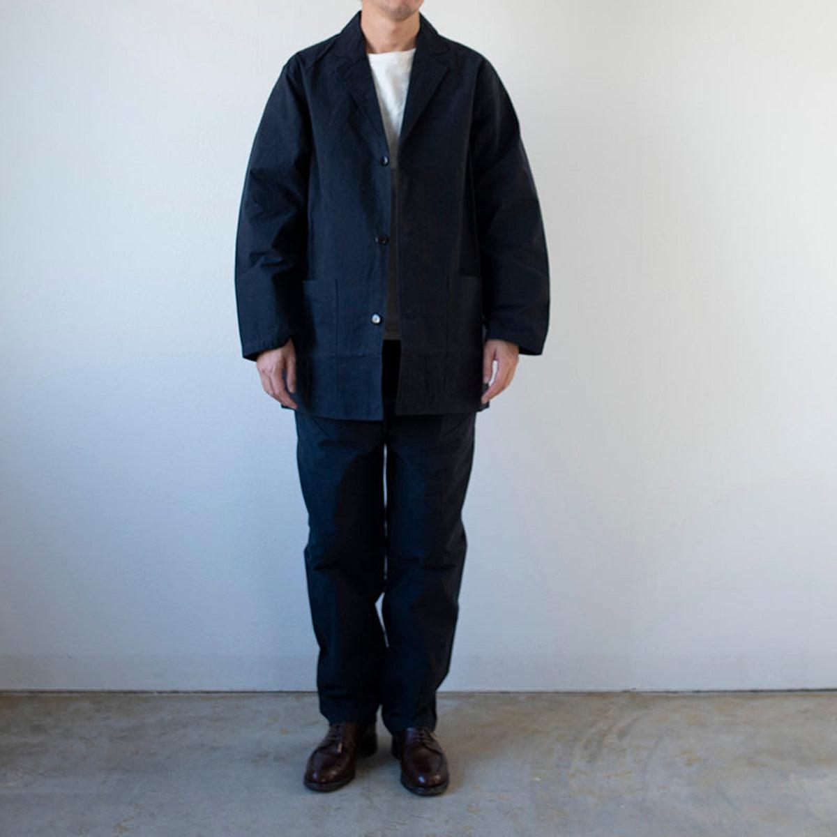 バフクロス オーバーサイズジャケット ブラックネイビー｜unisex 3 size