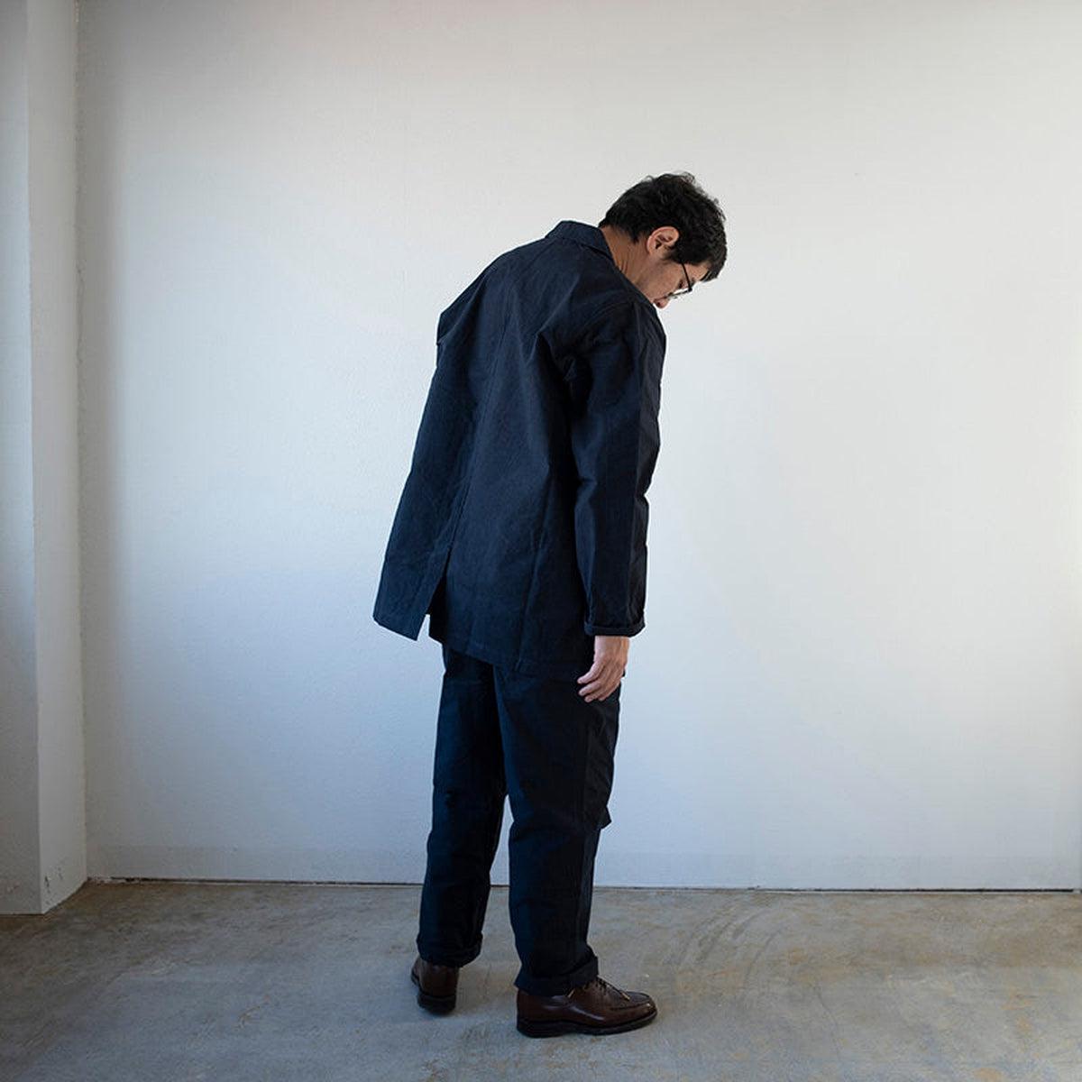 バフクロス オーバーサイズジャケット ブラックネイビー｜unisex 3 size