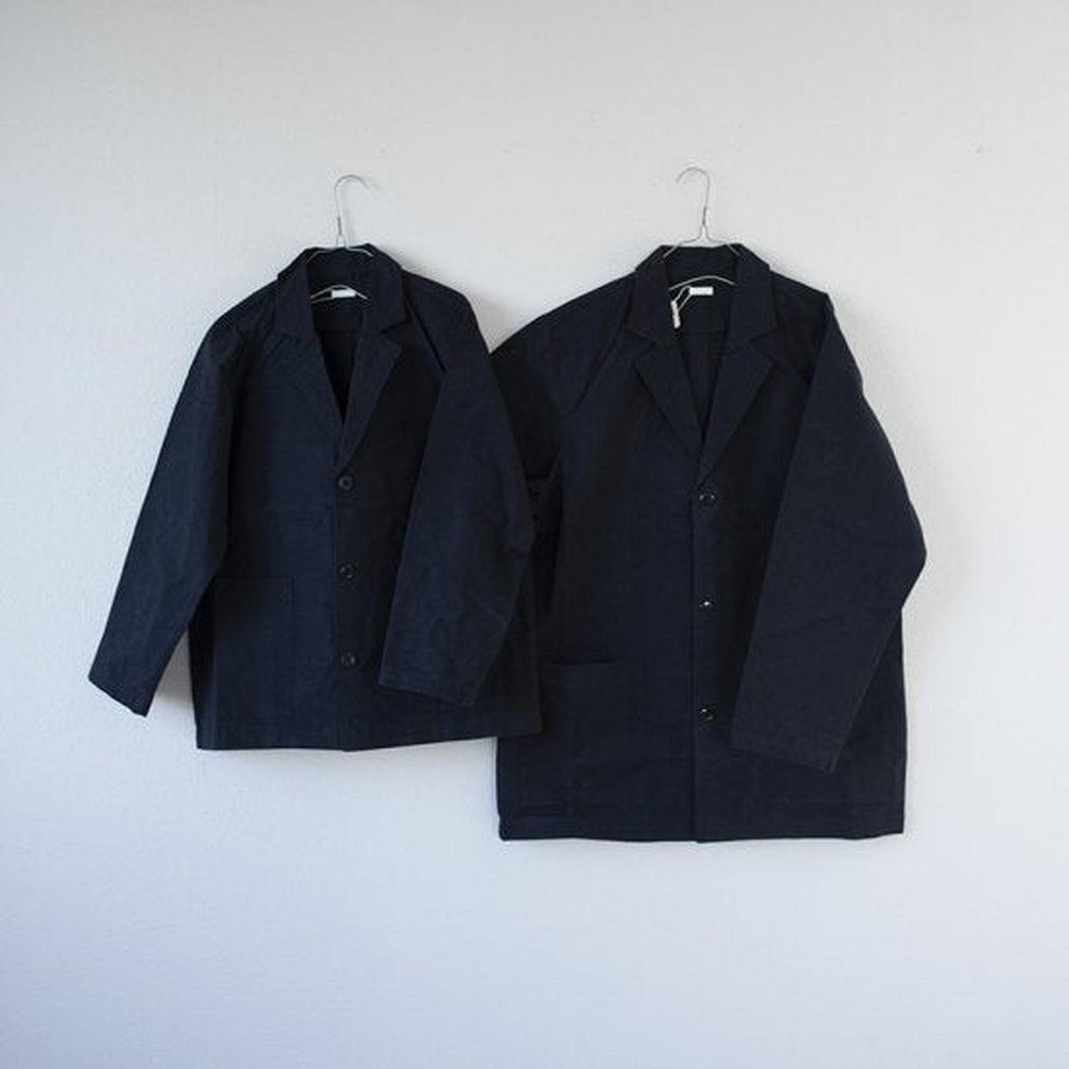 バフクロス オーバーサイズジャケット ブラックネイビー｜unisex 3 size