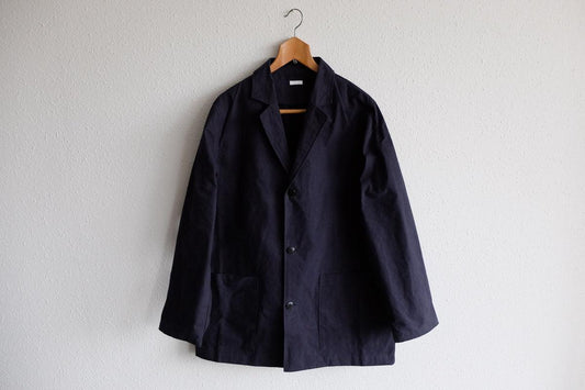 バフクロス オーバーサイズジャケット ブラックネイビー｜unisex 3 size