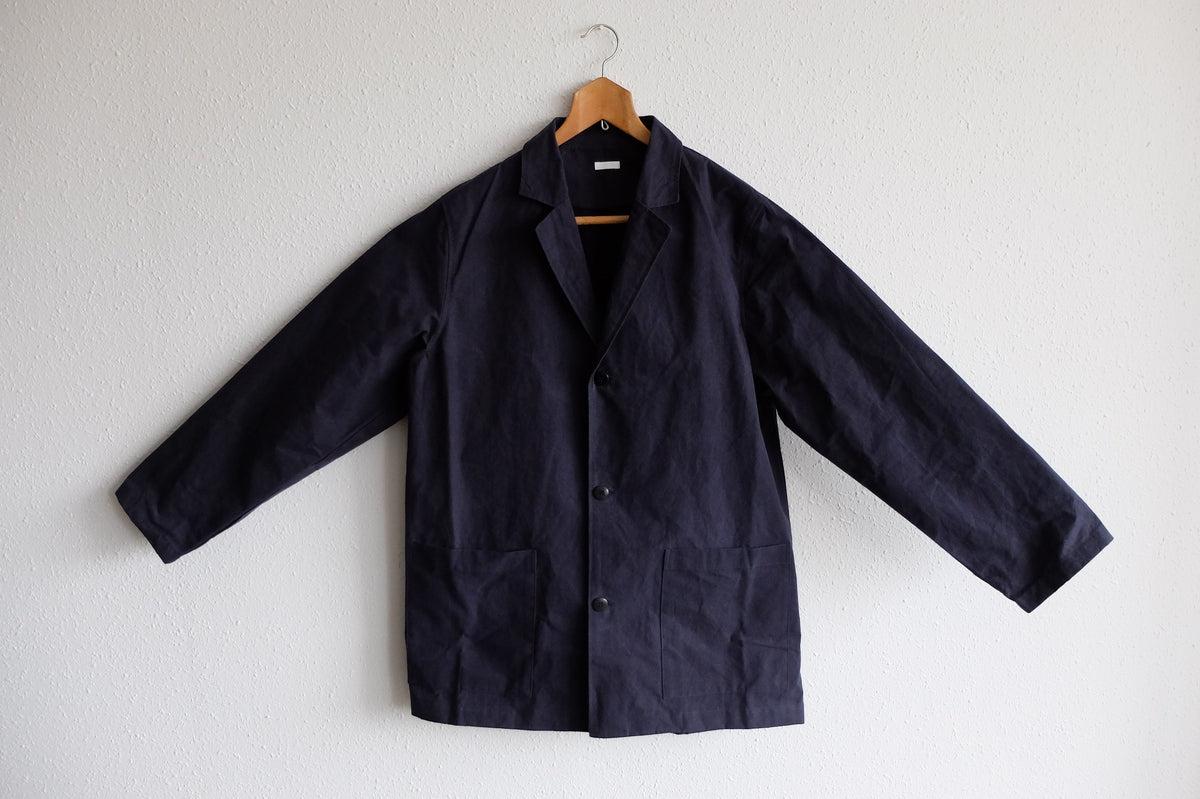 バフクロス オーバーサイズジャケット ブラックネイビー｜unisex 3 size