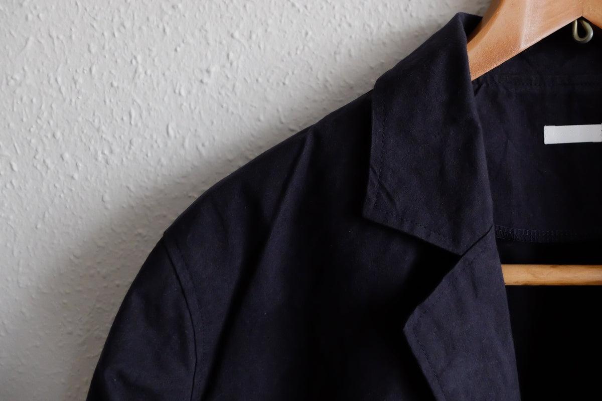 バフクロス オーバーサイズジャケット ブラックネイビー｜unisex 3 size