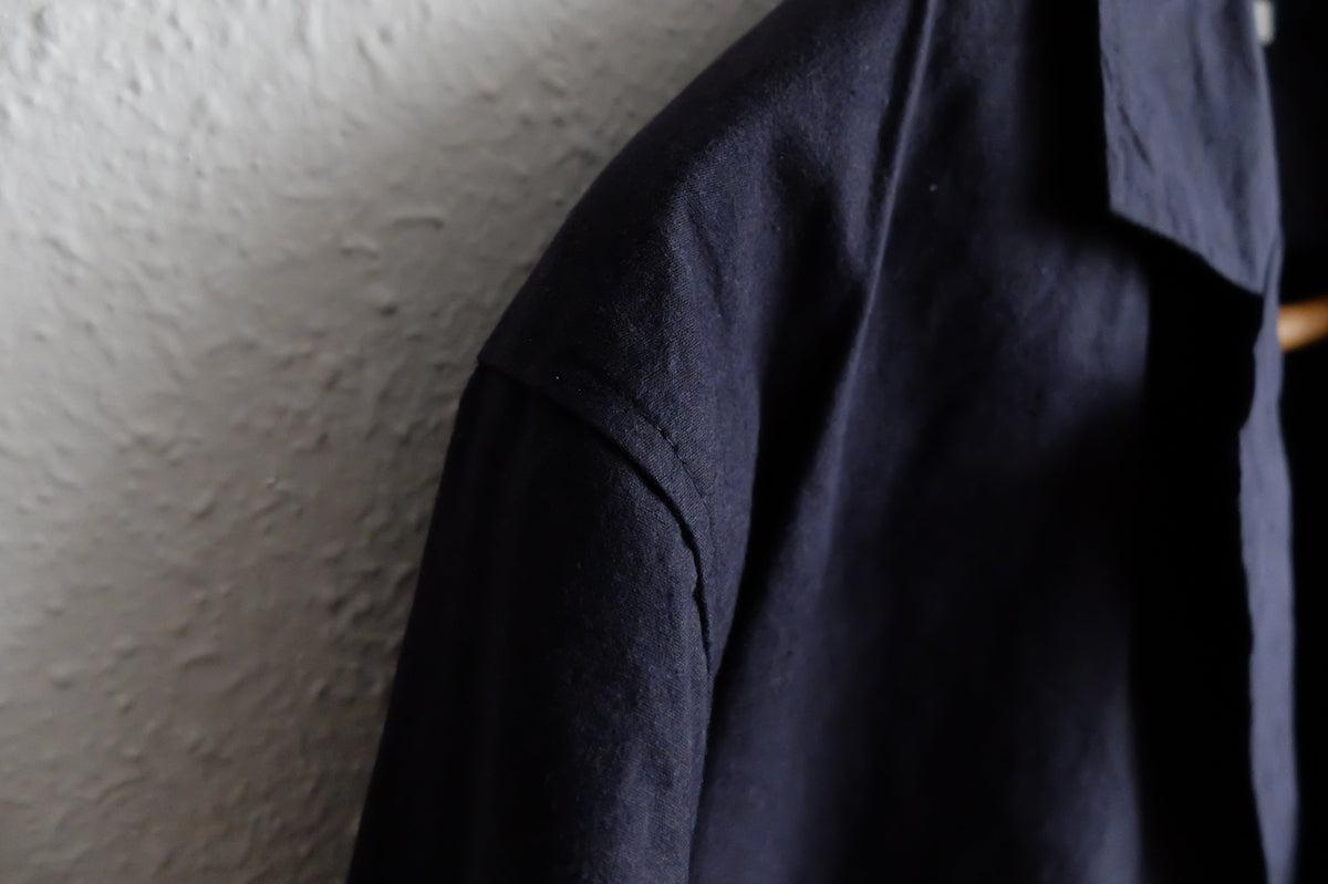 バフクロス オーバーサイズジャケット ブラックネイビー｜unisex 3 size