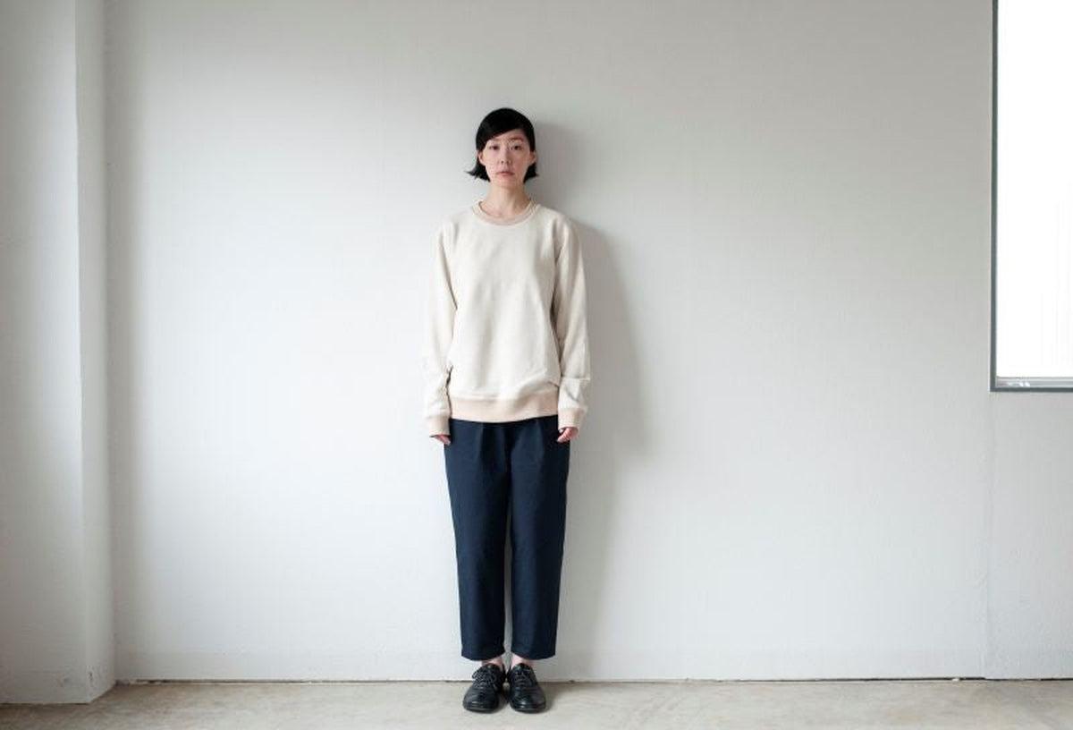 バフクロス ワイドパンツ ブラックネイビー｜unisex 3 size