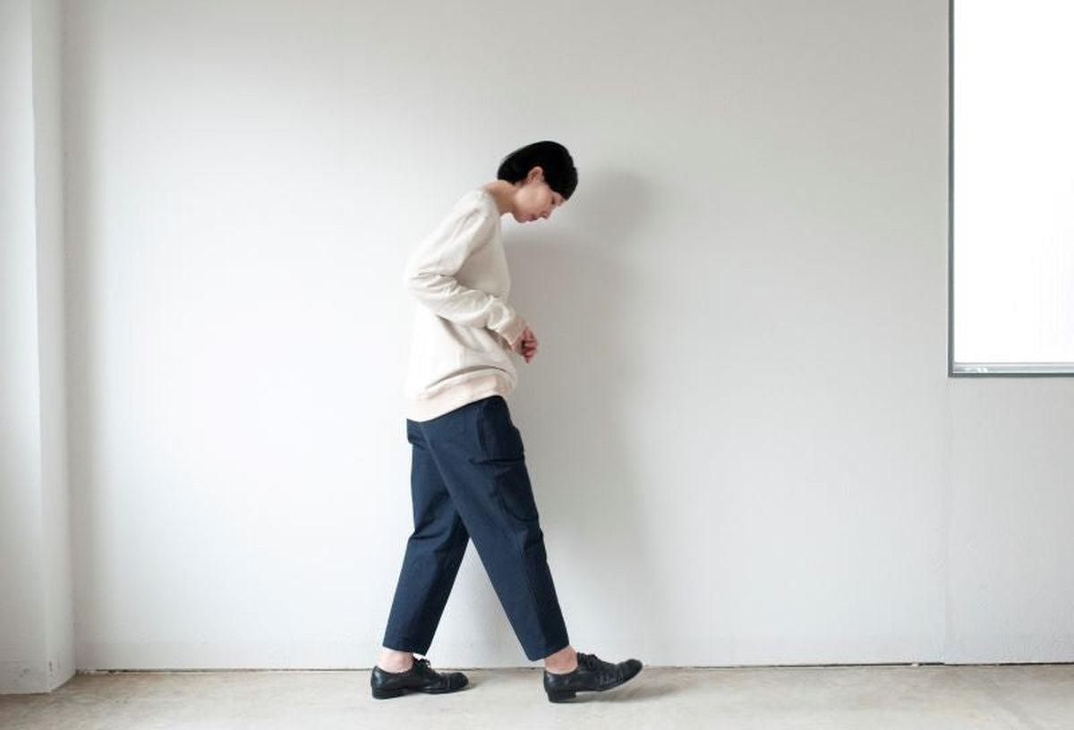 バフクロス ワイドパンツ ブラックネイビー｜unisex 3 size