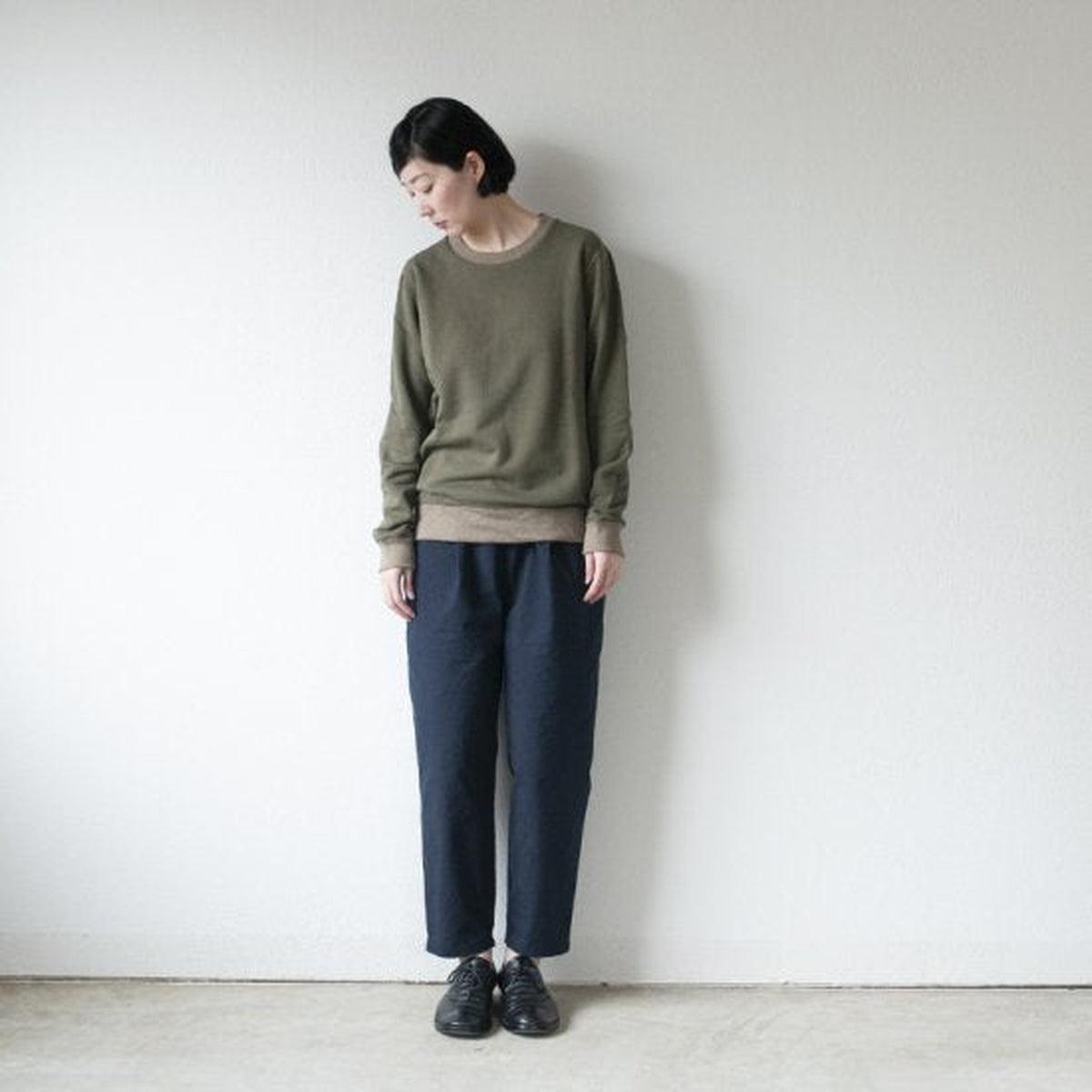 バフクロス ワイドパンツ ブラックネイビー｜unisex 3 size