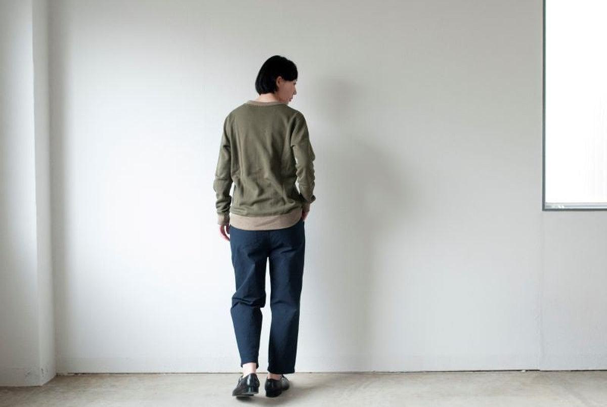 バフクロス ワイドパンツ ブラックネイビー｜unisex 3 size