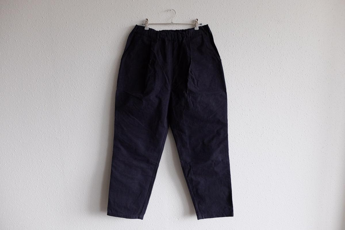 バフクロス ワイドパンツ ブラックネイビー｜unisex 3 size