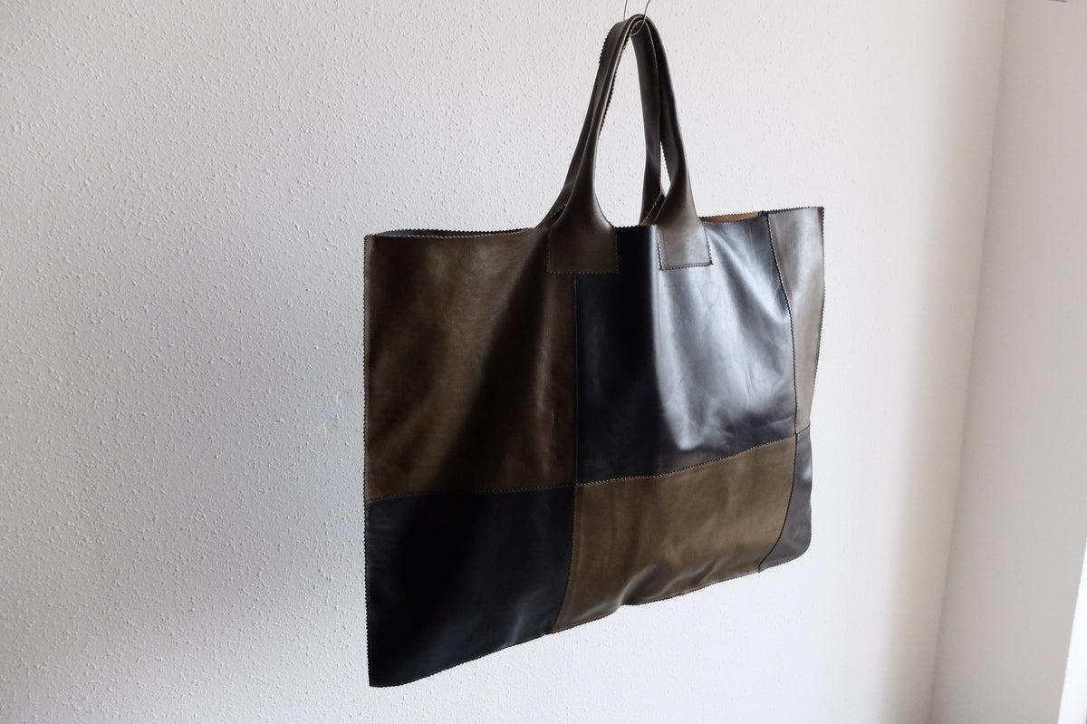 ビッグレザートートバッグ パッチワーク（A）
