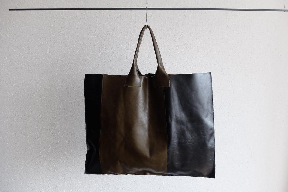 ビッグレザートートバッグ パッチワーク（A）