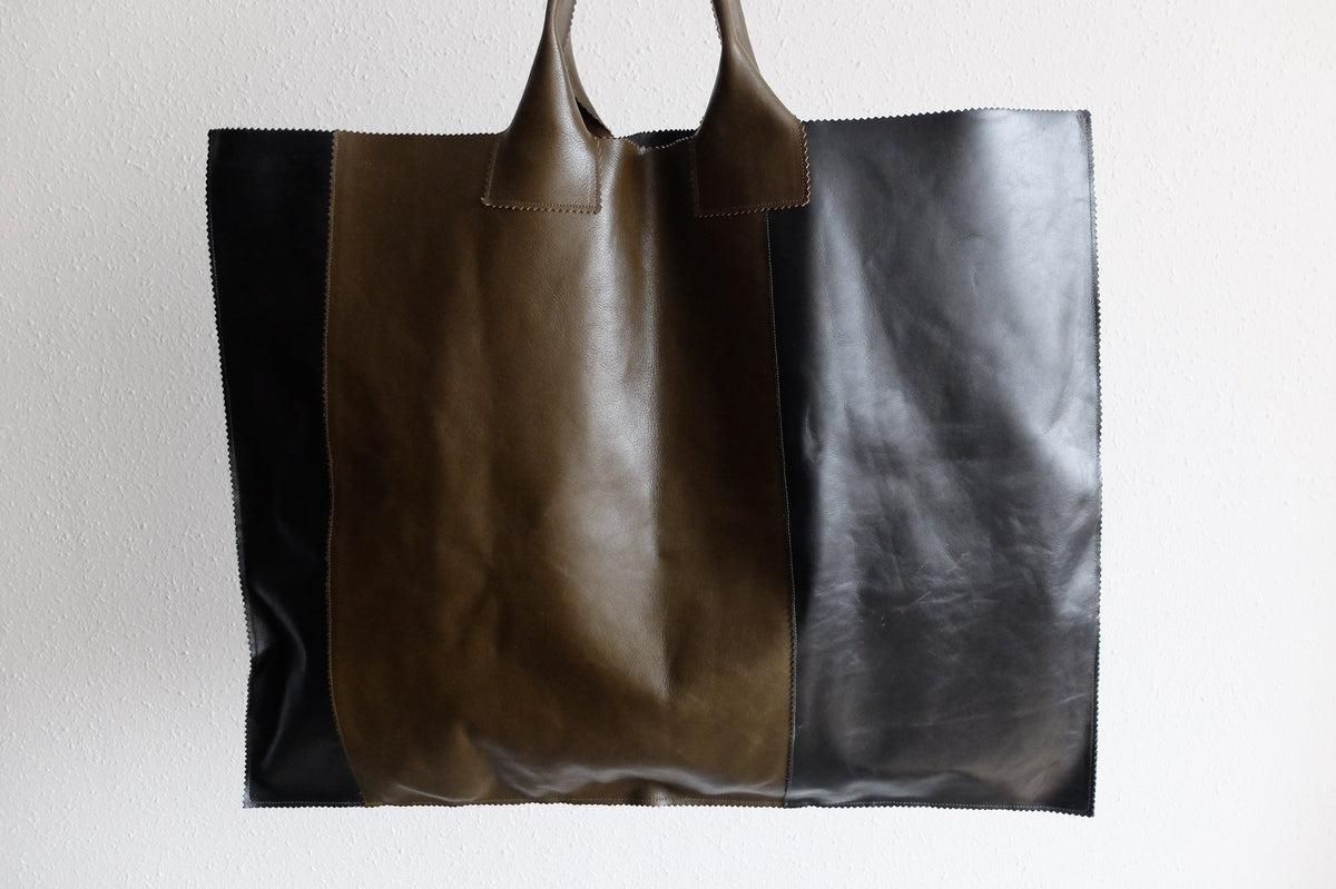 ビッグレザートートバッグ パッチワーク（A）