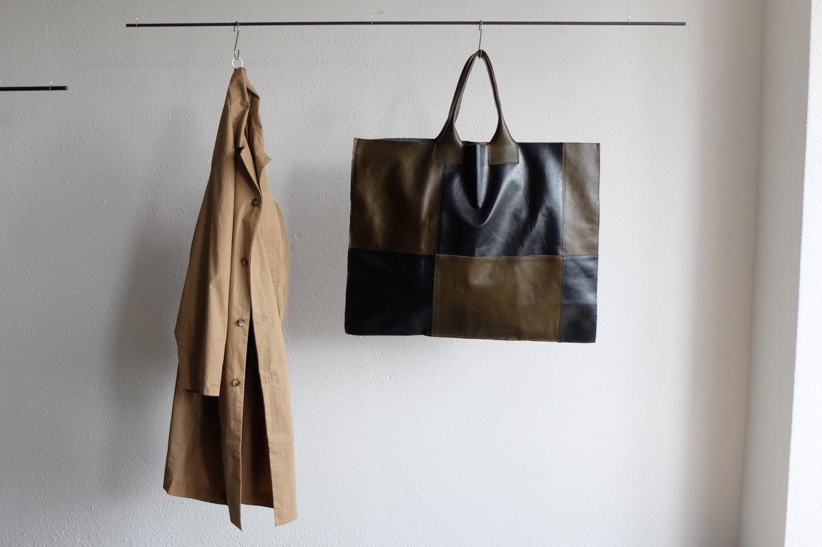 ビッグレザートートバッグ パッチワーク（C）