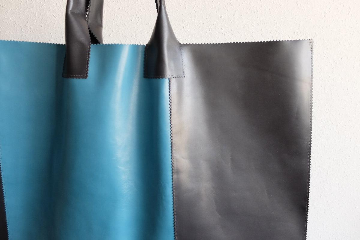 ビッグレザートートバッグ パッチワーク（D）