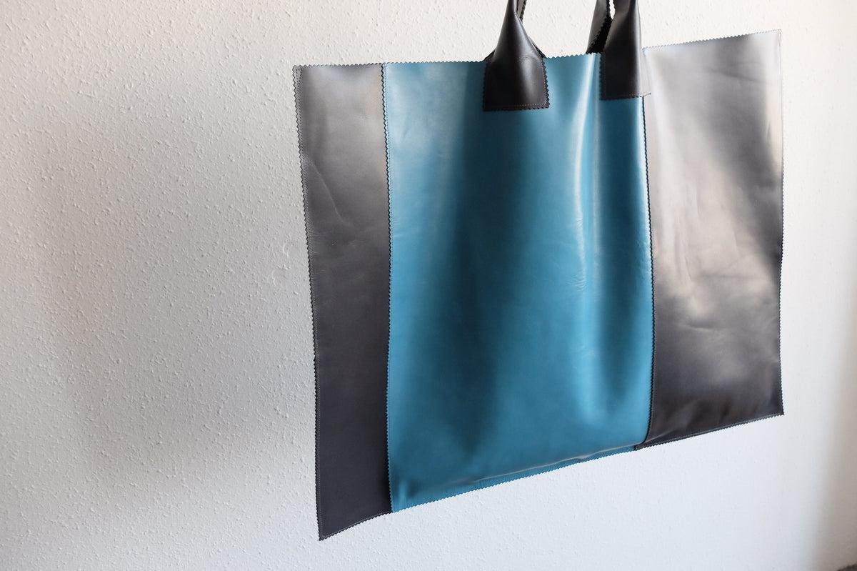 ビッグレザートートバッグ パッチワーク（D）