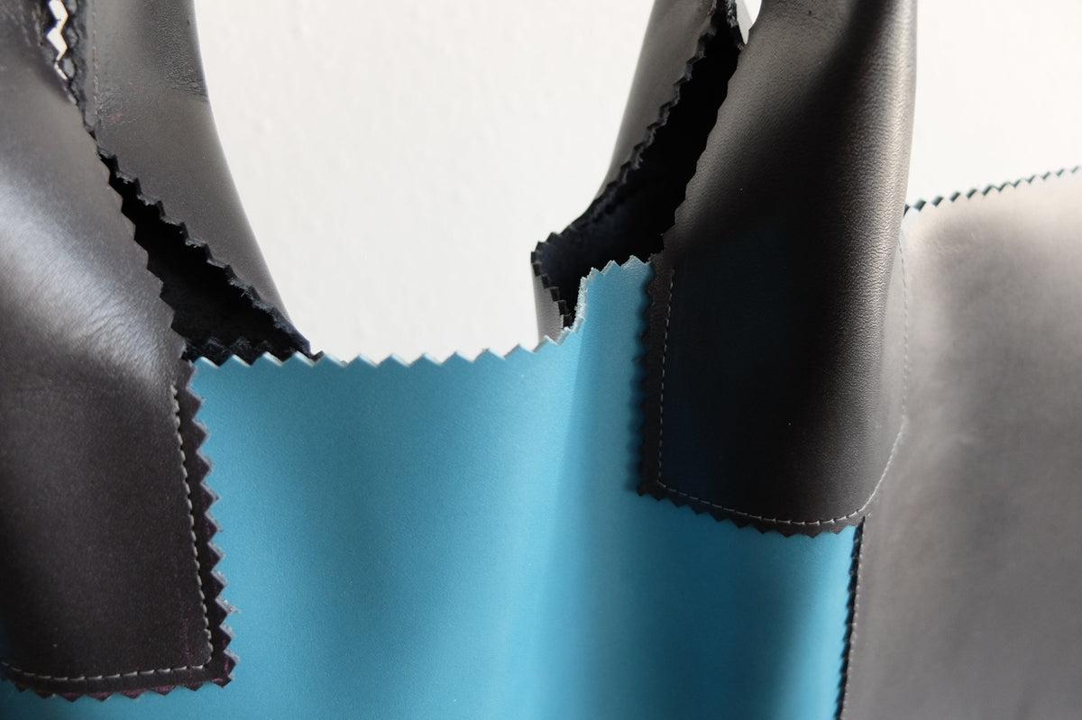 ビッグレザートートバッグ パッチワーク（D）