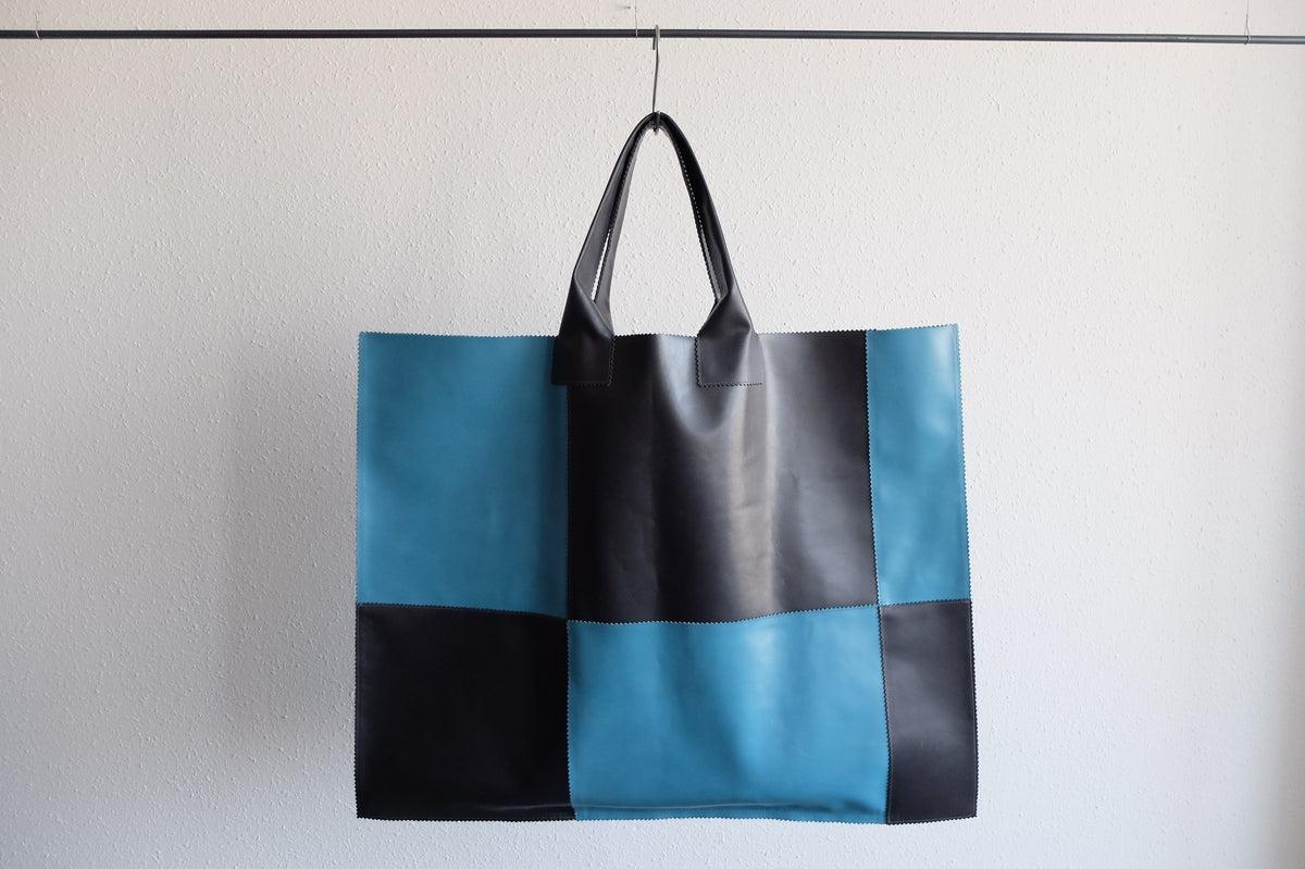 ビッグレザートートバッグ パッチワーク（D）