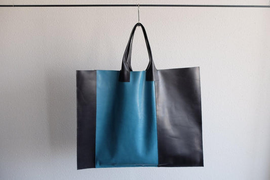 ビッグレザートートバッグ パッチワーク（D）