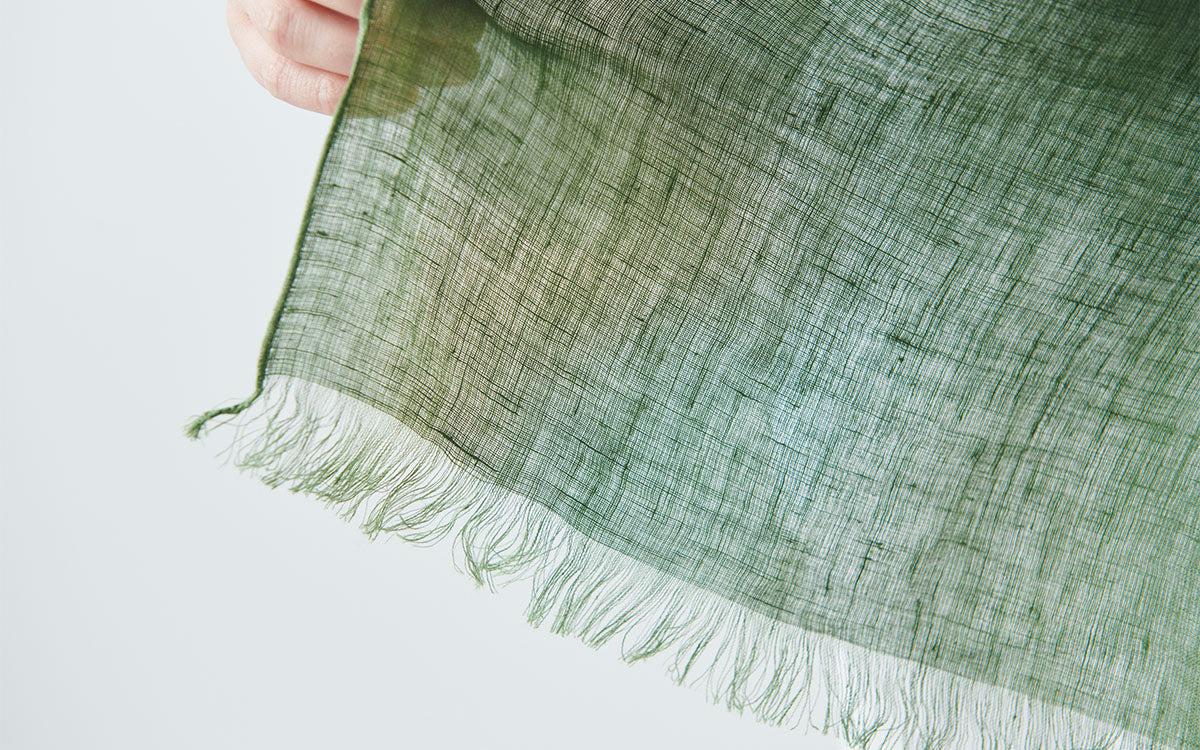 enrica 草木染めリネンストール｜teracotta