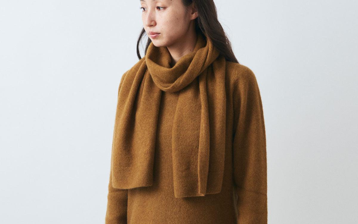 enrica cashmere sable muffler｜brown