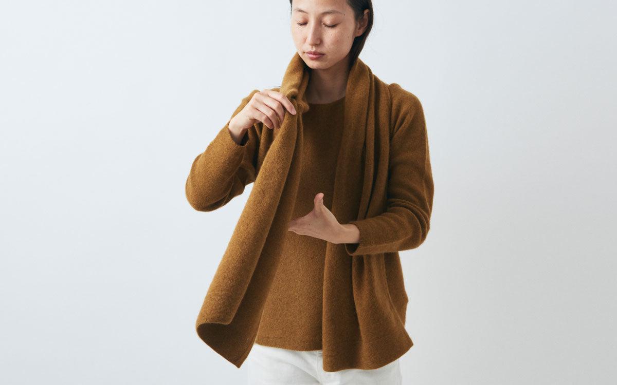 enrica cashmere sable muffler｜brown
